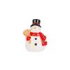 Dekorácia MagicHome Vianoce, Usmiaty snehuliak, LED, terakota, 8,5x8,2x12,5 cm (1)