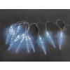 Reťaz MagicHome Vianoce Icicle, 12x LED studená biela, 12 cencúľov, 3xAA, IP44, exteriér, osvetlenie, L 2,20 m