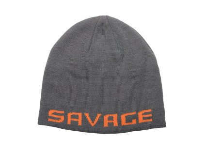 Zimná čiapka Savage Gear Logo Beanie Grey/Orange