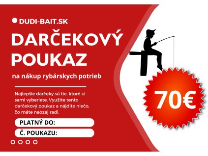 DARČEKOVÝ POUKAZ 70€ - dudi-bait.sk