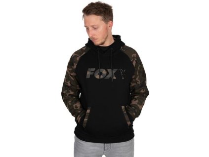 Fox mikina Black/Camo Hoodie Raglan L