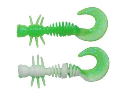 Guma Berkley Curly 55mm Spring Green/White