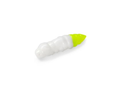 Guma FishUP Pupa 1,2" #131 White/Hot Chartrause syr