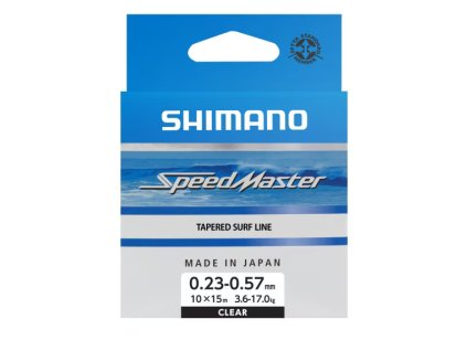 Konický vlasec Shimano Line Speedmaster Surf Tapered Leader 10x15m 0,23-0,57mm Clear