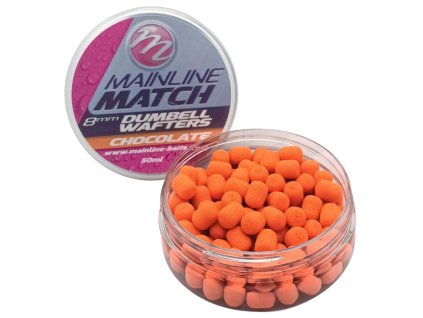 Match Dumbell Wafters 8mm Orange Chocolate