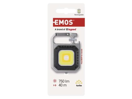Nabíjacia mini LED baterka EMOS - prívesok na kľúče, 750 lm