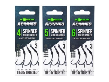 Nádväzec Korda Spinner Hook Sections Spinner Barbless (bez protihrotu) (Veľkosť veľ. 4)