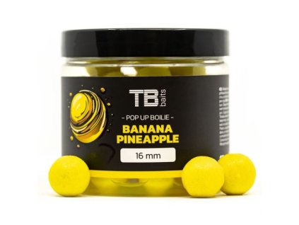 Plávajúce boilies TB Baits Yellow Banana Pineapple + NHDC 65g (Priemer 12mm)