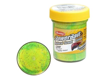 Pstruhové cesto Berkley PowerBait Green Yellow Liver 50g