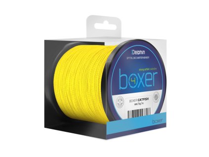 Šnúra Delphin BOXER 4 / fluo žltá 0,70mm 62,8kg 150m