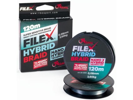Šnúra Fil Fishing Filex Hybrid Braid 120m (Vlasec 0,12mm)