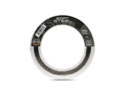 Šokový vlasec Fox Soft Steel Fleck Camo Leader (Priemer Ø0,50mm)