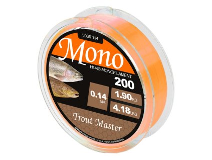 Vlasec Troutmaster Hi-Vis Mono Orange 200m (Priemer 0,14mm)