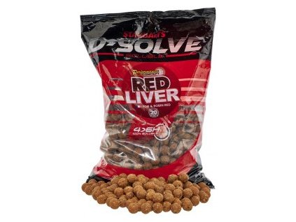 Starbaits D-Solve rozpustné Boilies Red Liver 2,5kg (Priemer 20mm)