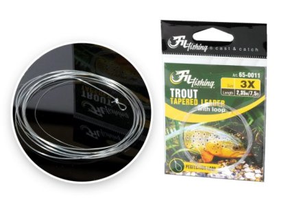 Fil Fishing Trout Tapered With Loop /2,35 m (Počet vlákien 3X)