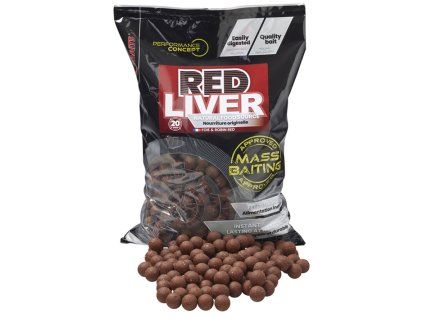 Boilies Starbaits Mass Baiting Red Liver 3kg (Priemer 20mm)