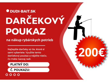 DARČEKOVÝ POUKAZ 200€ - dudi-bait.sk