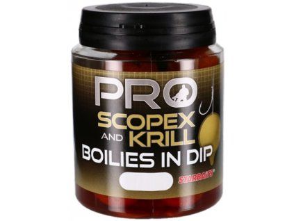 Dipované boilies Starbaits PRO Scopex Krill 150g (Priemer 20mm)