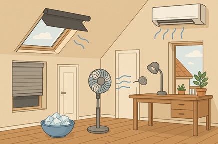 🏡 Jak ochladit podkrovní byt v létě? 10 + 1 chytrých řešení, která opravdu fungují