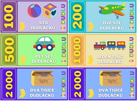 Dětské papírové peníze k vytisknutí