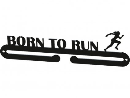 Věšák na medaile - born to run žena