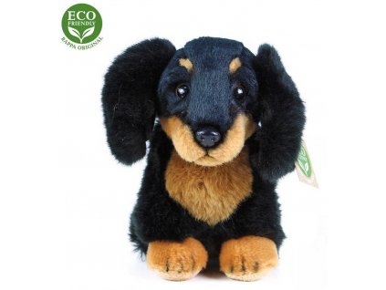 PLYŠ Pes jezevčík sedící 18cm Eco-Friendly *PLYŠOVÉ HRAČKY*