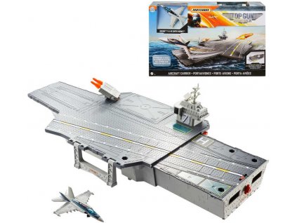 MATTEL Matchbox Top Gun: Maverick letadlová loď set s letadlem a doplňky + Dárek zdarma