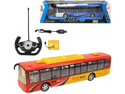 RC Autobus na vysílačku na baterie 2 barvy plast Světlo