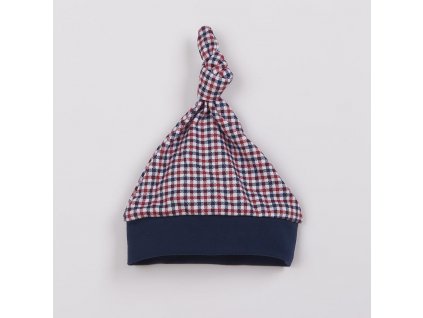 Kojenecká bavlněná čepička New Baby Checkered