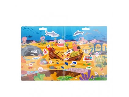 Bigjigs Toys Znovu použitelné samolepky dobrodružství v moři