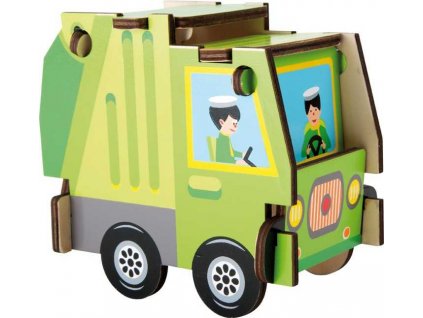 Small Foot Jednoduchá dřevěná skládačka nákladní auto
