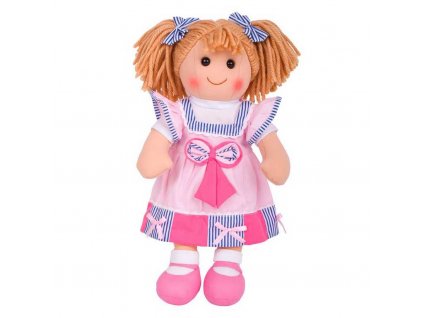 Bigjigs Toys Látková panenka Georgie 38 cm