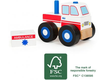 Small Foot Dřevěná skládací ambulance