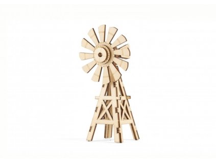 Dřevěné 3D puzzle větrný mlýn
