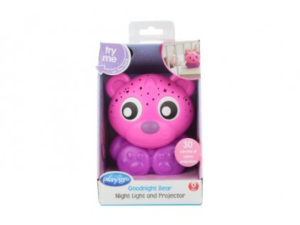 Playgro - Usínací lampička medvídek s projektorem-růžový