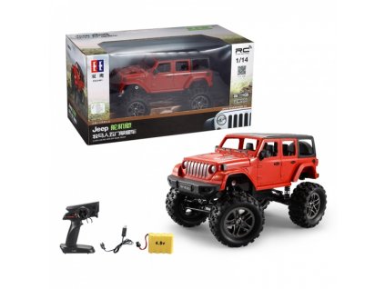RC Crawler Jeep Wrangler Pickup 1:14 2,4 GHz - Červená + Nanopodložka, loupač, nebo desinfekce