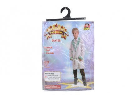Šaty na karneval - doktor, 120 - 130 cm