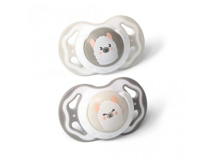 Symetrický dudlík Baby Ono 3-6m 2ks šedý a béžový - šedá