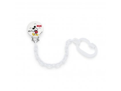 Řetízek na šidítko NUK Disney Mickey - bílá