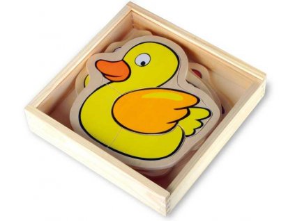 Small Foot Dřevěné puzzle v krabičce farma