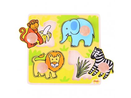 Bigjigs Toys Vkládací puzzle safari