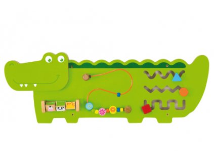 Dřevěná nástěnná hra - krokodýl  + Dárek zdarma