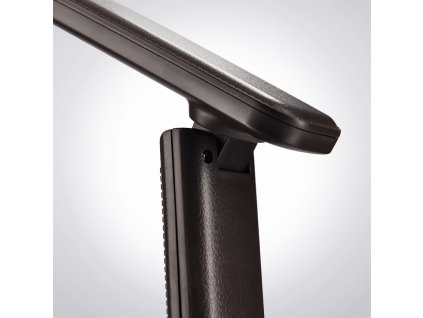 Solight LED stolní lampička s displayem, 9W, volba teploty světla, kůže, hnědá + Dárek zdarma