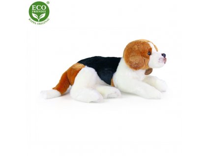Plyšový pes bígl ležící 38 cm ECO-FRIENDLY