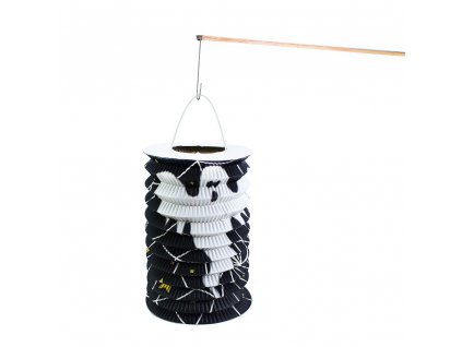 Lampion s dřevěnou hůlkou Halloween 15 cm