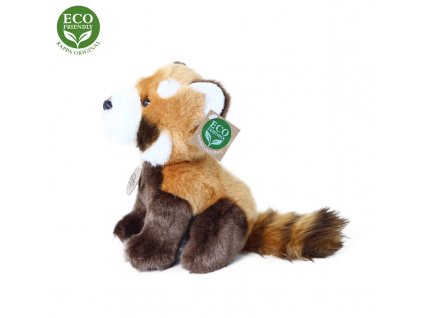 Plyšová panda červená sedící 18 cm ECO-FRIENDLY