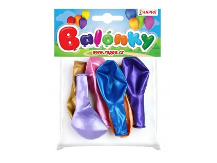 Nafukovací balónek metalický 27 cm 6 ks