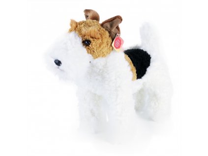 Plyšový pes foxteriér Dášenka stojící 30 cm