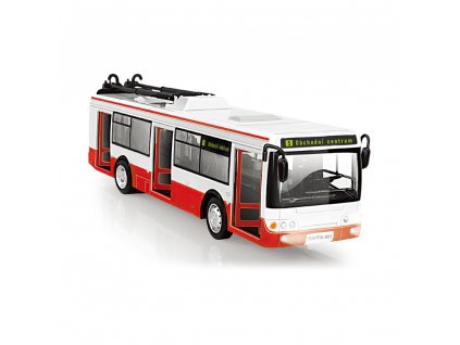 Trolejbus který hlásí zastávky česky 28 cm