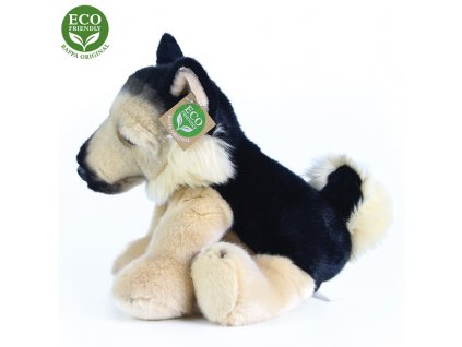 Plyšový pes německý ovčák sedící 30 cm ECO-FRIENDLY